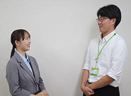 【快く取材に応じていただいたSさんとHさん】入社してよかったと口をそろえておっしゃっていました！