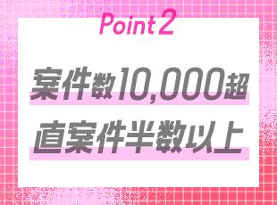 サポート的な業務からAI関連の最新案件まで、1万件以上の案件から最適なプロジェクトにアサインします！