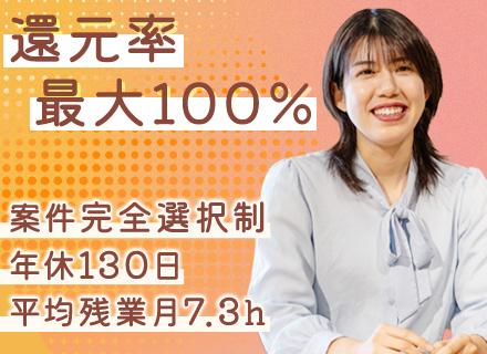 ITエンジニア#リモート率87%#還元率約82％#前給保証#年収平均188万円UP#年休130日以上