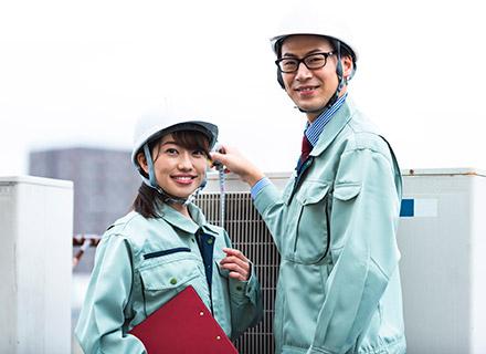 空調設備の保守点検【月給40万円～】経験を活かして無理なく稼ぐ／年休124日×残業少なめ