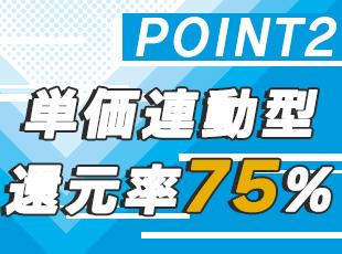 前職給与保障＆年収100万円UPも可能で、しっかり成果に還元しながら年収UPが望めます。