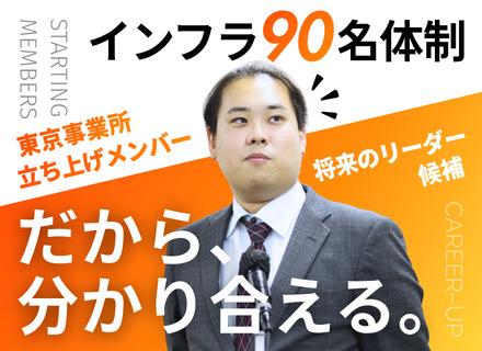 インフラエンジニア｜40～50代活躍｜年俸550万円～｜新拠点のリーダー候補募集｜インフラ特化の上場グループ