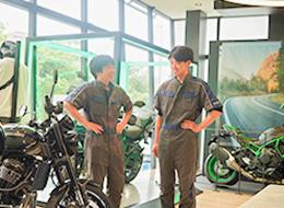 バイクの【整備士】未経験歓迎／完全週休2日／月残業5h 以下／賞与年3回／国家資格取得をサポート！