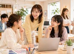 Web上での研修やメンターとの面談などを活かし、ストレスなくレベルアップできます！
