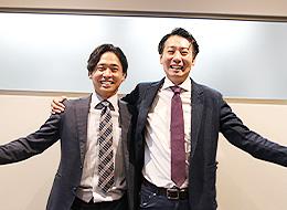入社後すぐ給与アップを実感。1年後には心から「転職して良かった」と思えました！（左：社員／右：社長）